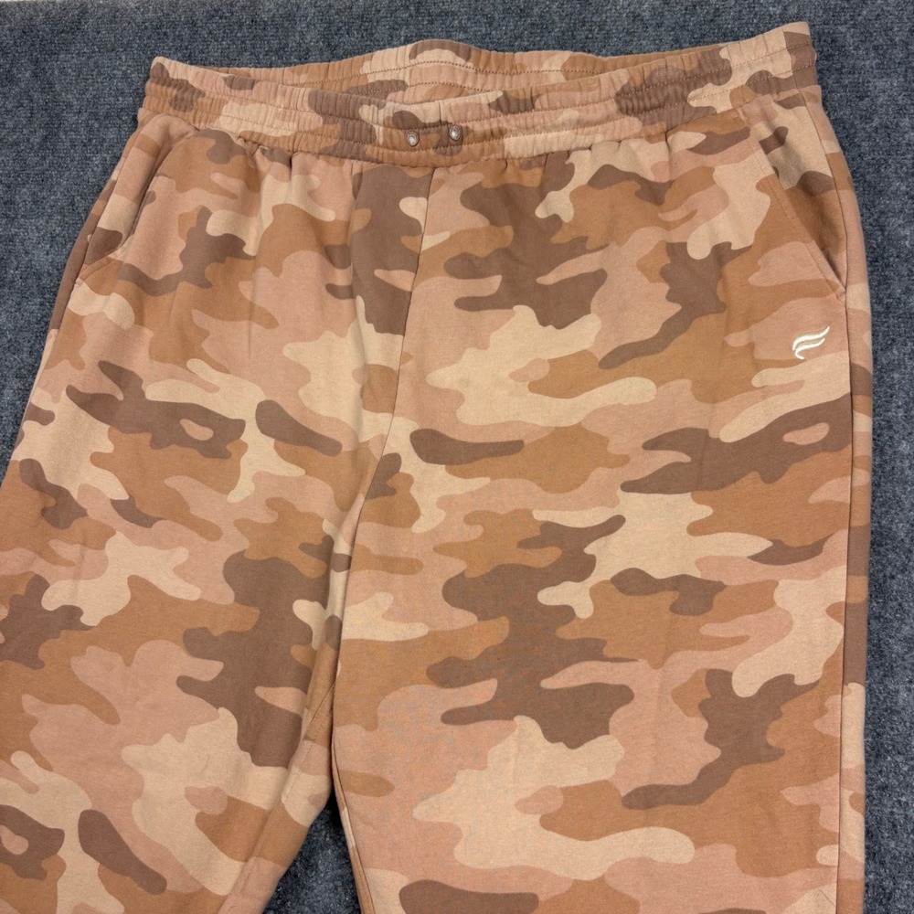 Fabletics Mens 3X Camo Jogger Sweatpants Tan Brown PT2253677-5547-17085